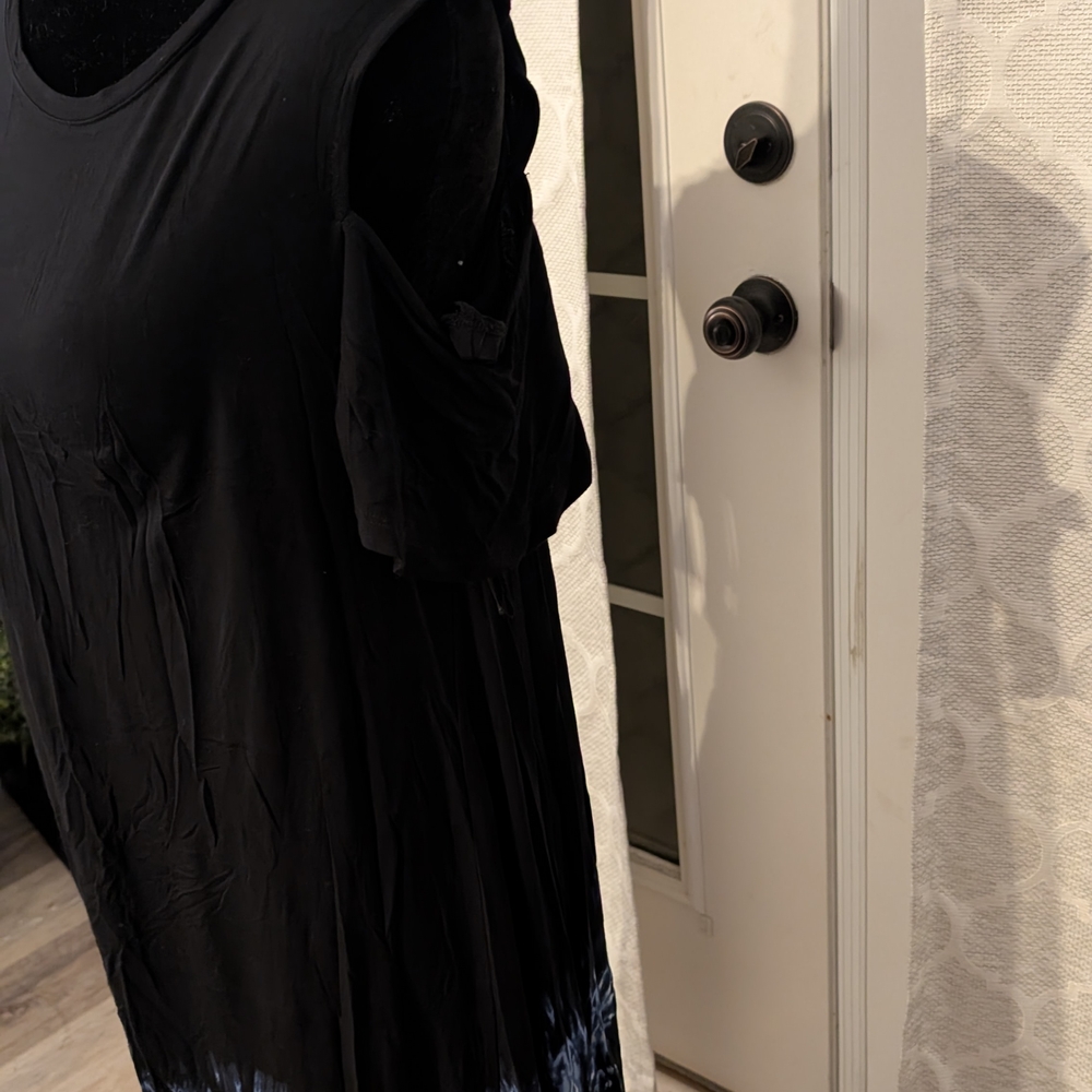 Style & Co. Black Tunic with Subtle Blue Pattern - Picture 3 of 6
